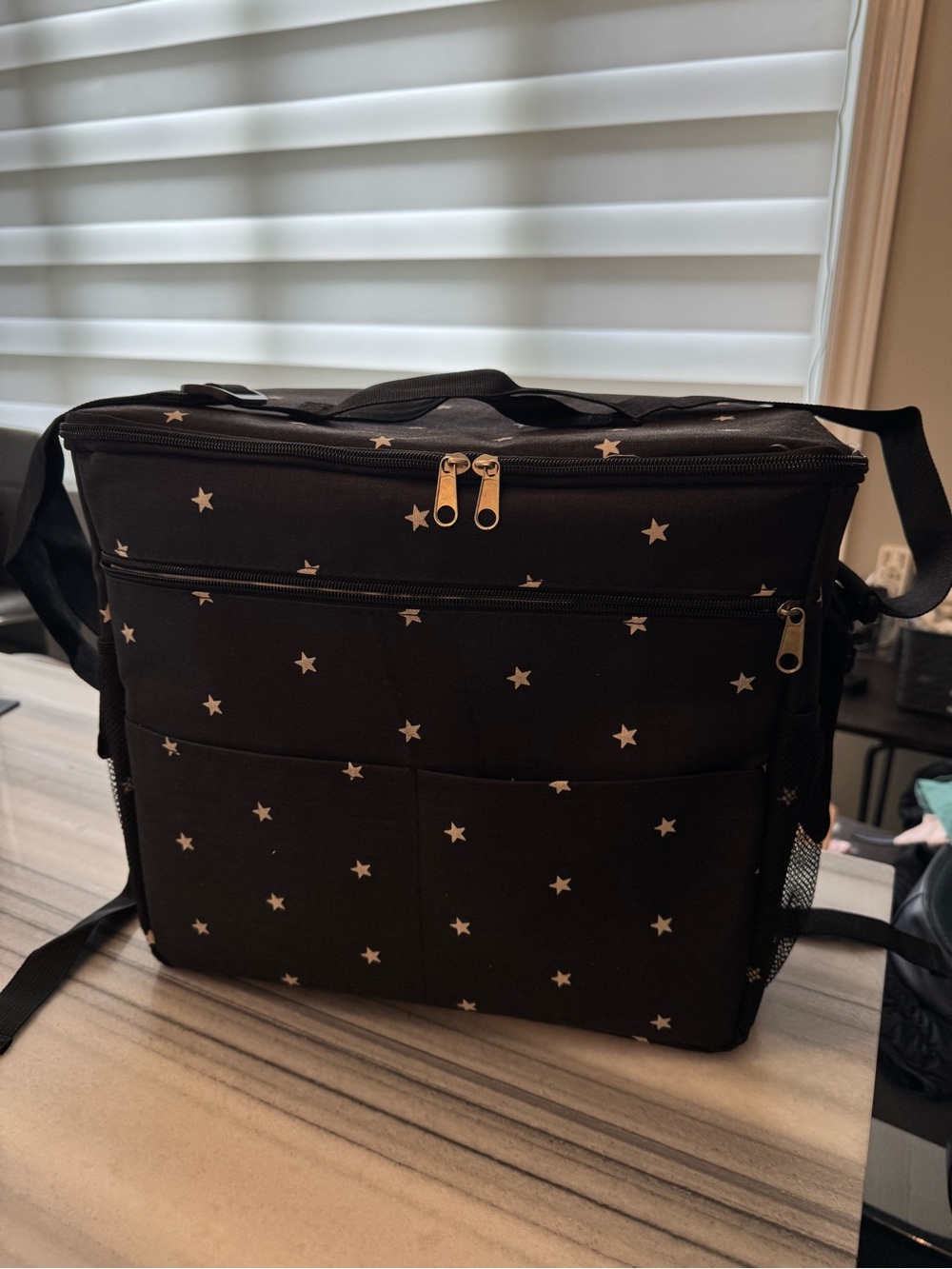 Black Large Capacity Multi-Functional Diaper Bag